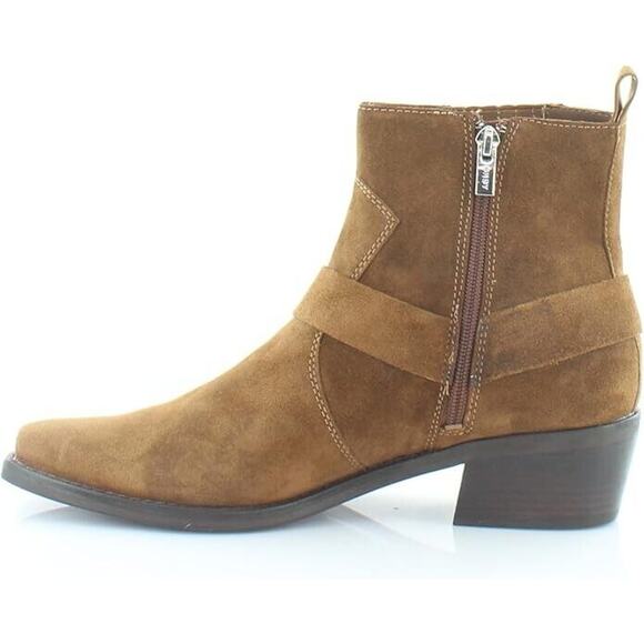 DKNY Mina Western Bootie Women's Boots US 7.5 Oiled Suede Latte/LAT - Picture 5 of 8